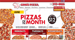 Desktop Screenshot of ginospizza.ca