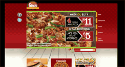 Desktop Screenshot of ginospizza.com