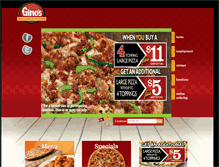 Tablet Screenshot of ginospizza.com